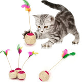 Palo de juguete para gato, varita de plumas con campana, jaula para ratón, juguetes de plástico, 1 ud.