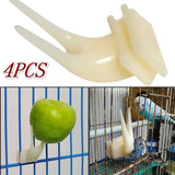 Tenedor de fruta para pájaros y loros, suministros de plástico para mascotas, alimentación, 4 Uds.