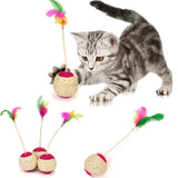Juguete para gato, Gato, pelota rascadora de Sisal, juguete interactivo de entrenamiento para