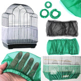 Cubierta de malla de nailon para jaula de pájaros, falda de concha, red, recogedor de semillas de fácil limpieza